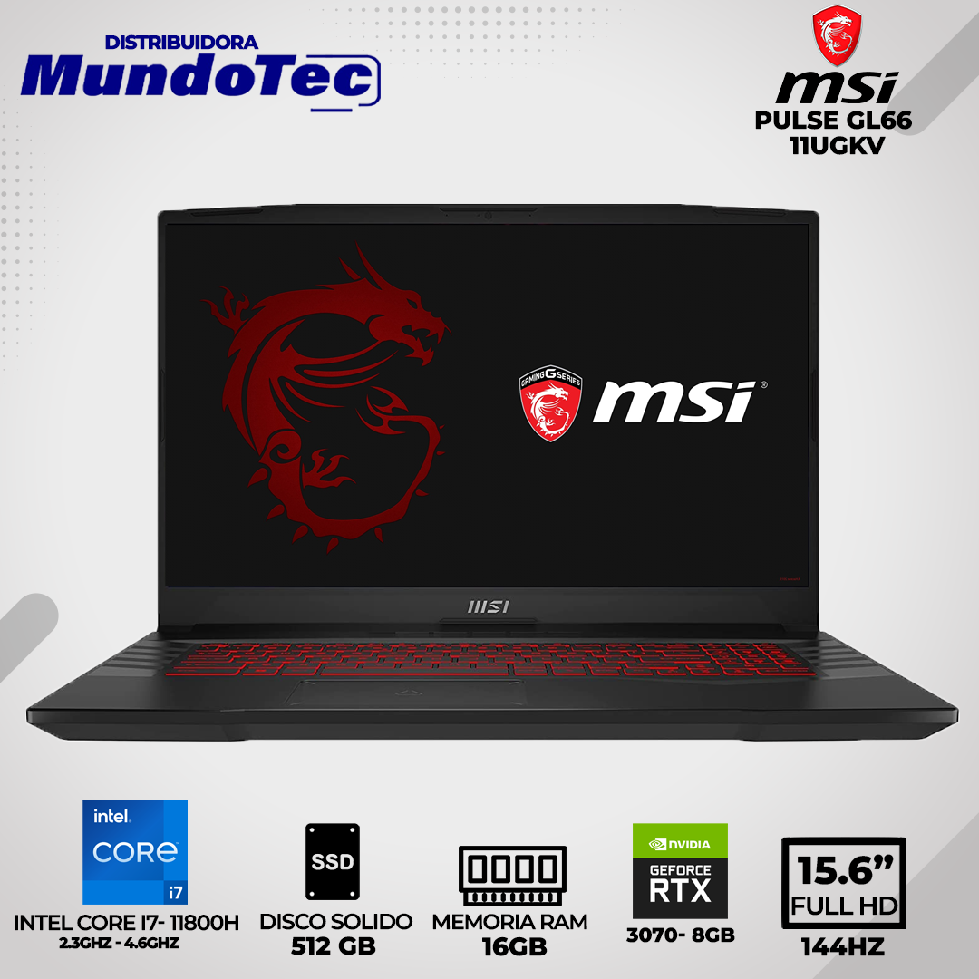 NB MSI GAM PULSE GL66 11UGKV C.I7-11800H 16GB 512SSD 8RTX3070 15.6